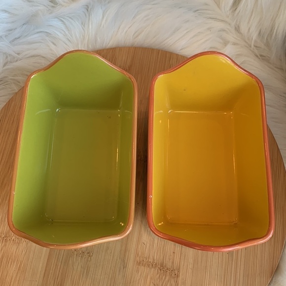 Costa Del Sol | 5 Colorful Fiesta Ceramic Pottery Baking Ramekins Loaf Dishes - Picture 14 of 17